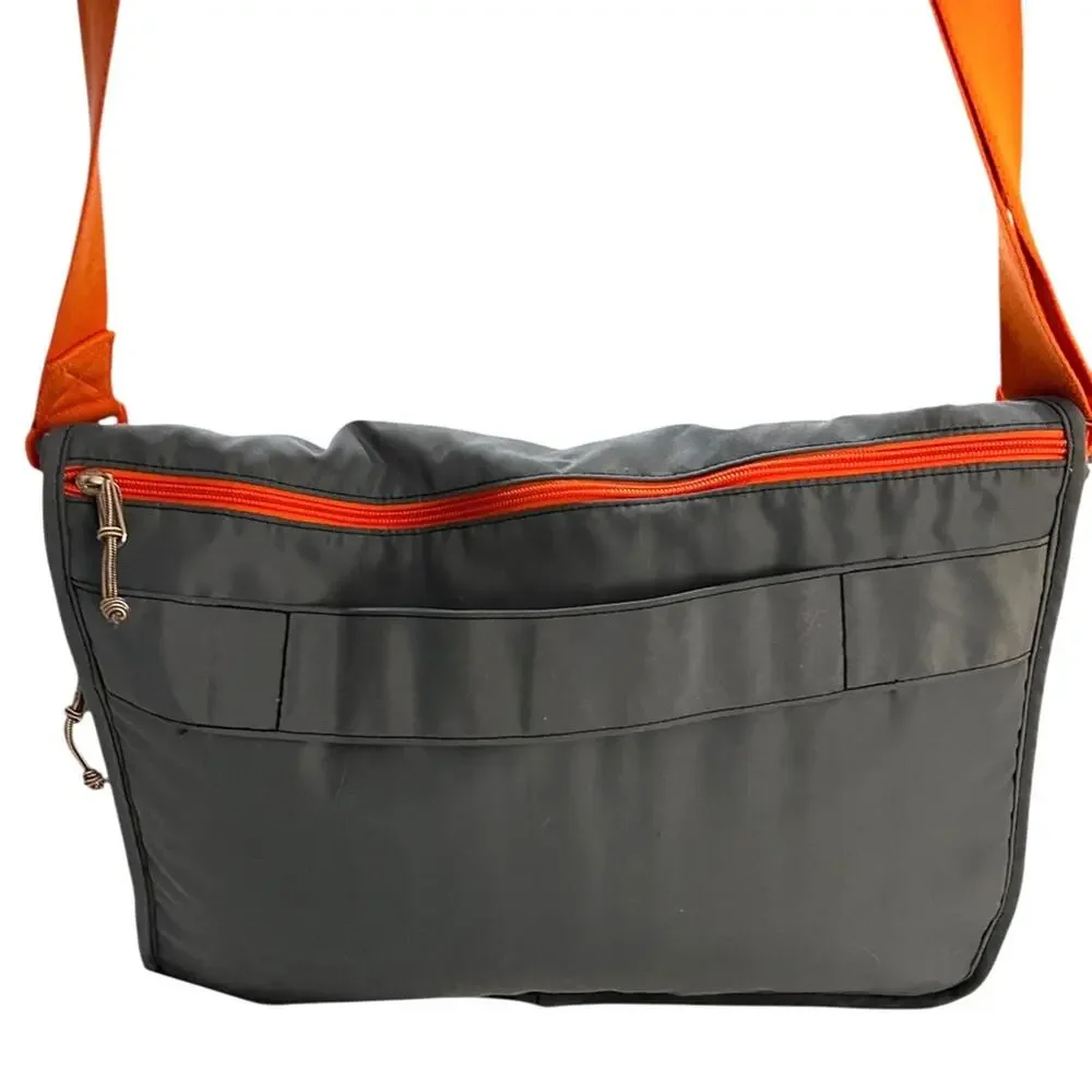 VERA BRADLEY Laptop Bag Blue & Orange With Acorn & Leaf Pattern Inside 3048-4
